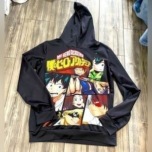 My Hero Academia Todoroki Shoto Anime Cosplay Satin Hoodie Adult XL Pullover